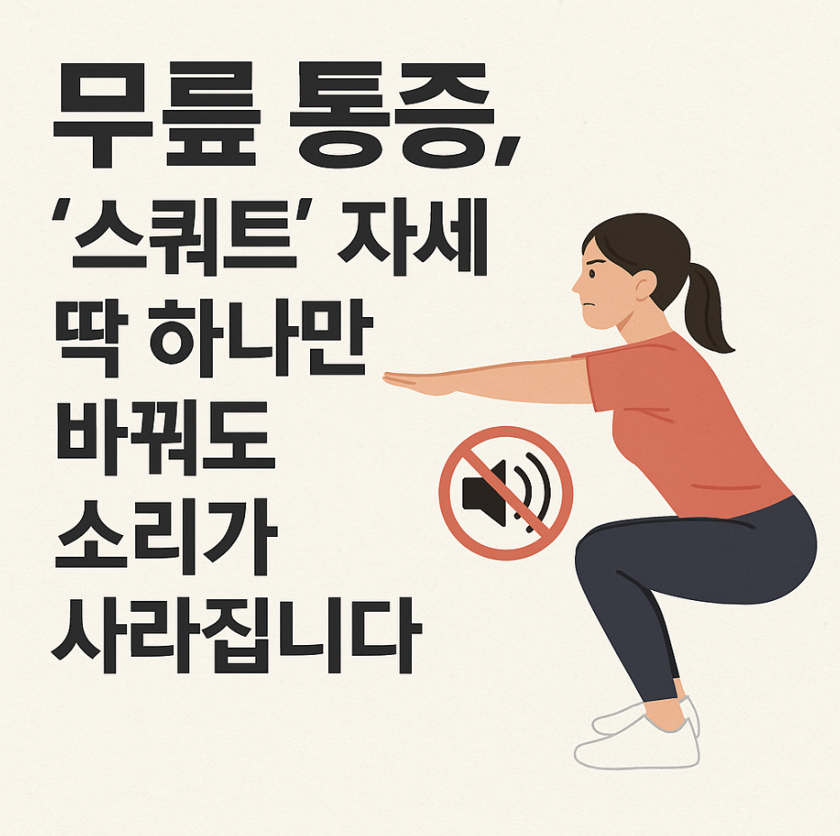 무릎 통증, '스쿼트' 자세 딱 하나만 바꿔도 소리가 사라집니다