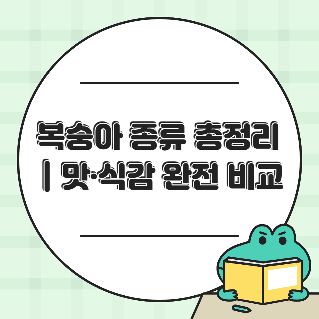복숭아 종류 총정리｜백도·황도·천도·납작복숭아 특징과 맛 비교