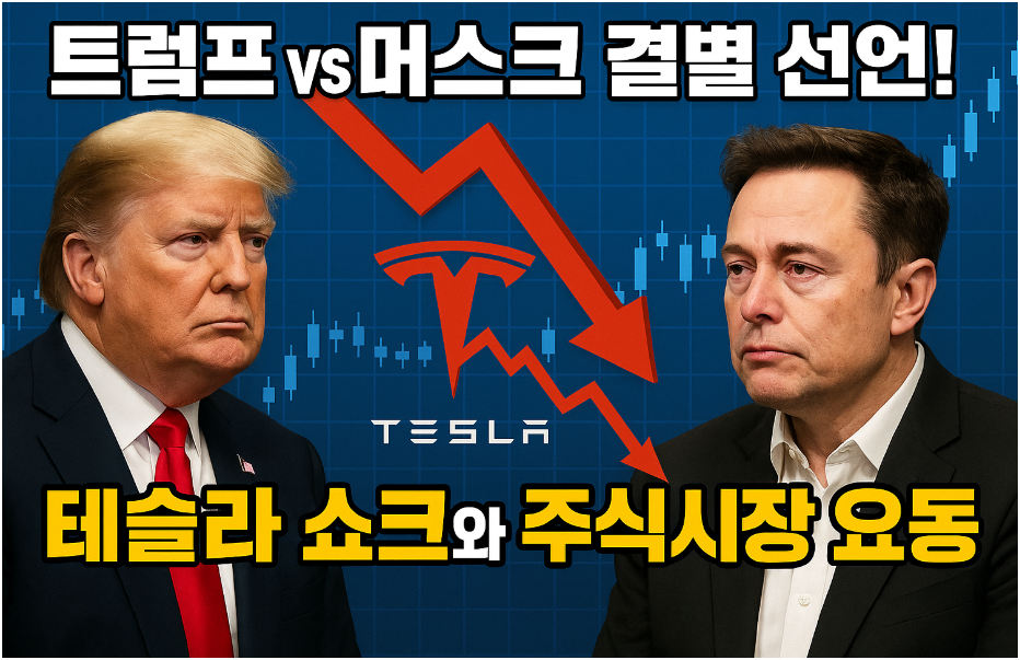 &ldquo;트럼프 vs 머스크 결별 선언! 테슬라 쇼크&rdquo;
