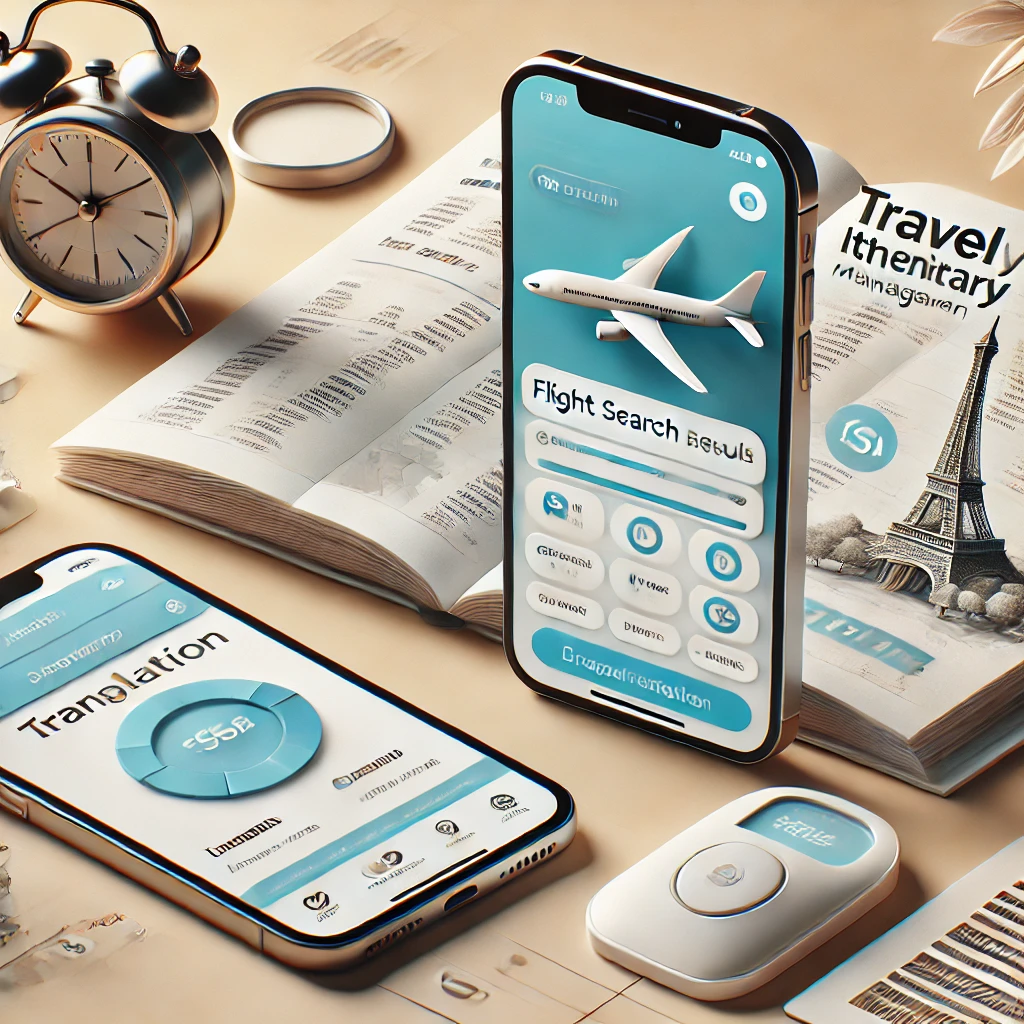 스마트폰으로 여행 준비하기(항공권 예약 앱, 여행 일정 관리, 여행 중 번역 도구 활용)