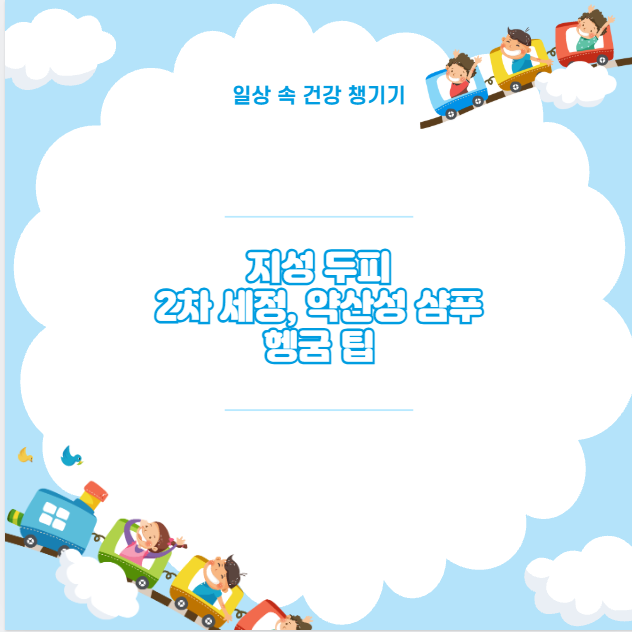 지성 두피 2차 세정, 약산성 샴푸 헹굼 팁