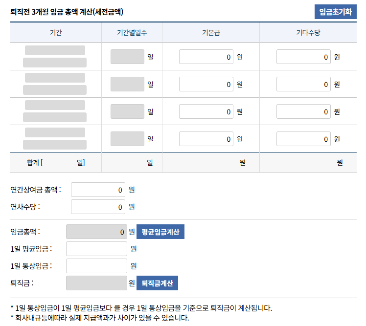 퇴직금 계산방법 : 무료로 정확하게 확인하는 계산방법