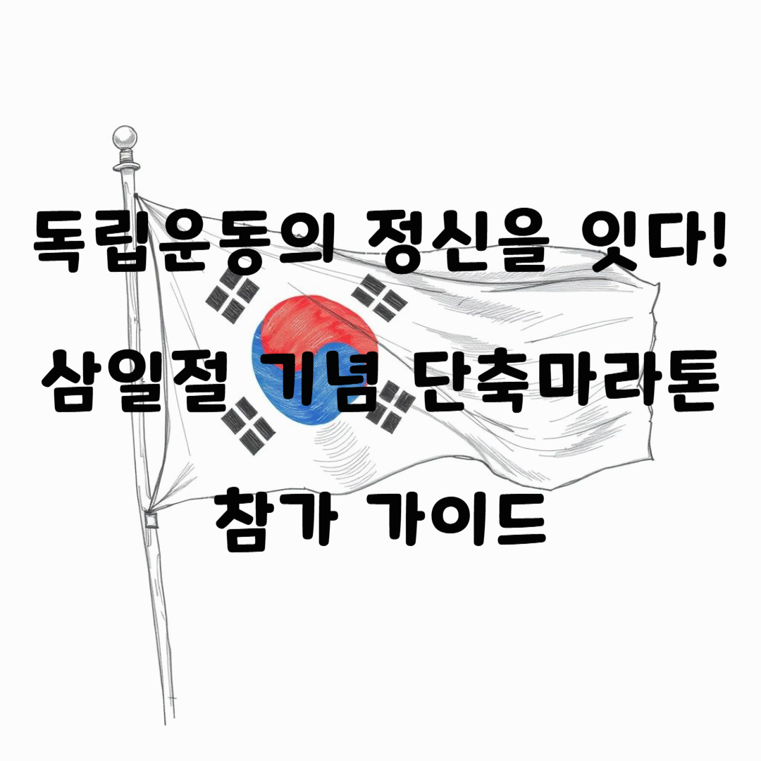 독립운동의 정신을 잇다! 삼일절 기념 단축마라톤 참가 가이드