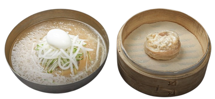 물냉면과-고기만두