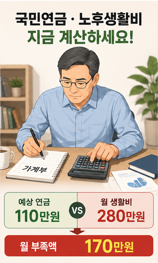 국민연금 전략 예상수령액과 노후 생활비 계산