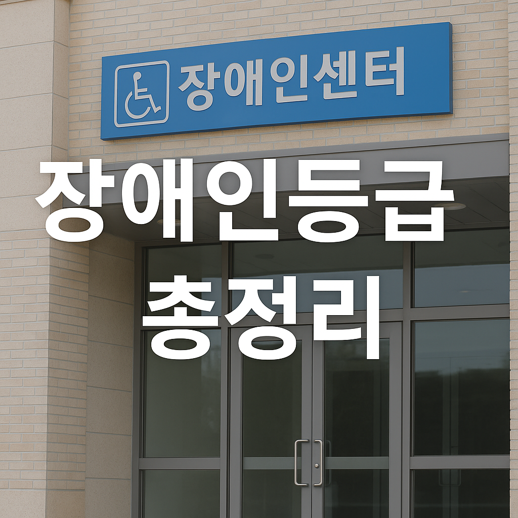 장애인 등급 총정리