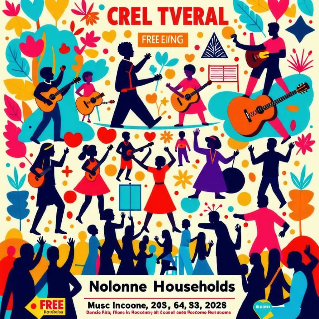 기초생활수급자를 위한 무료 문화 행사 포스터.