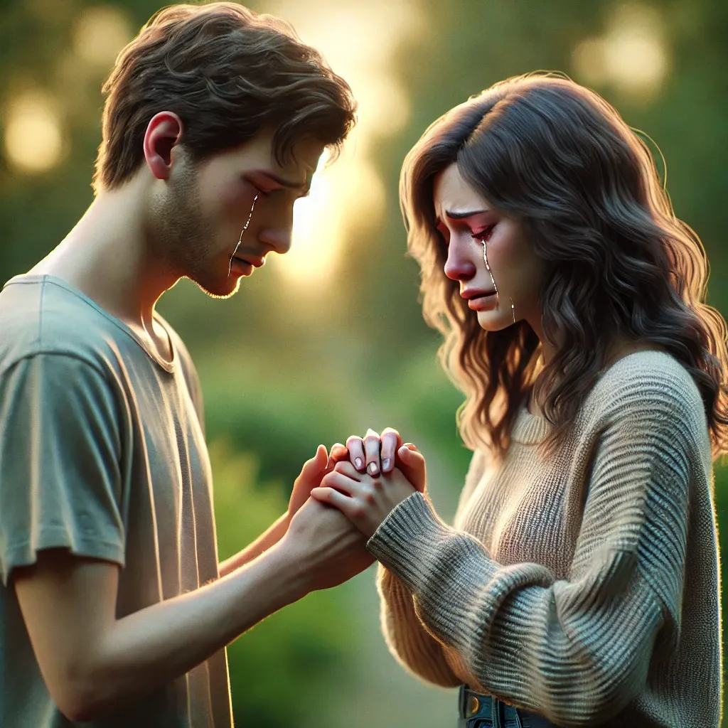 모르는 사람과 손을 잡고 울고 있는 꿈