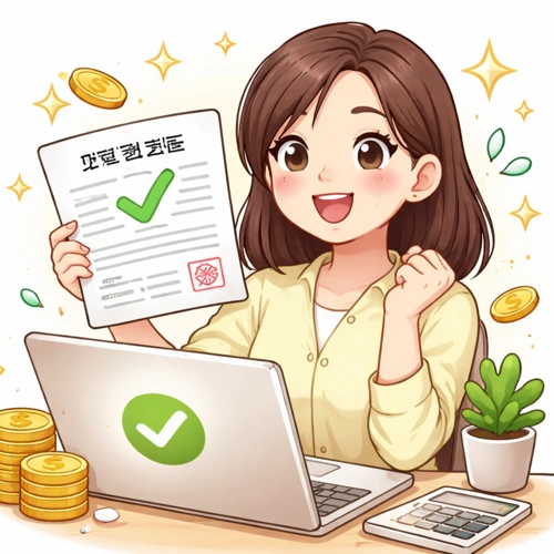 행정 서류 완료 감정 표현