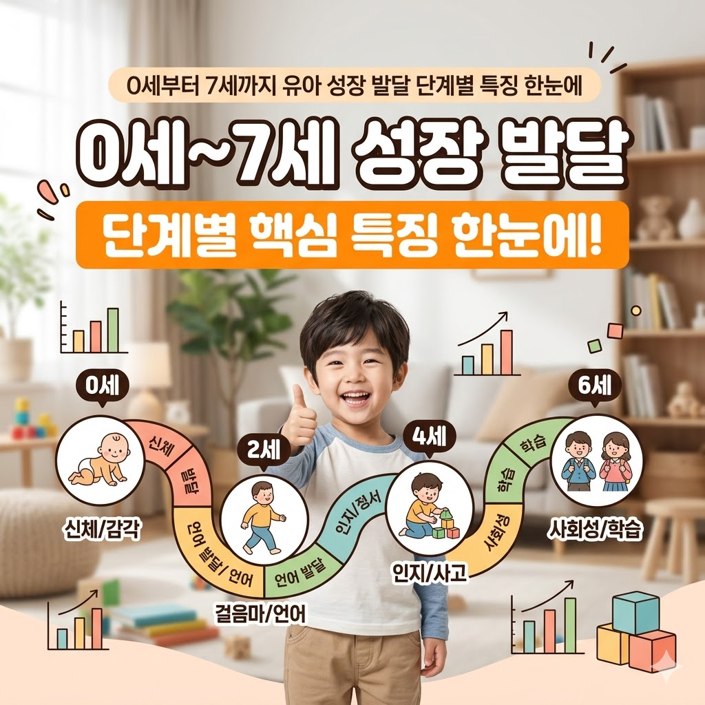 유아 성장 발달 단계별 특징 정리: 0세부터 7세까지 한눈에