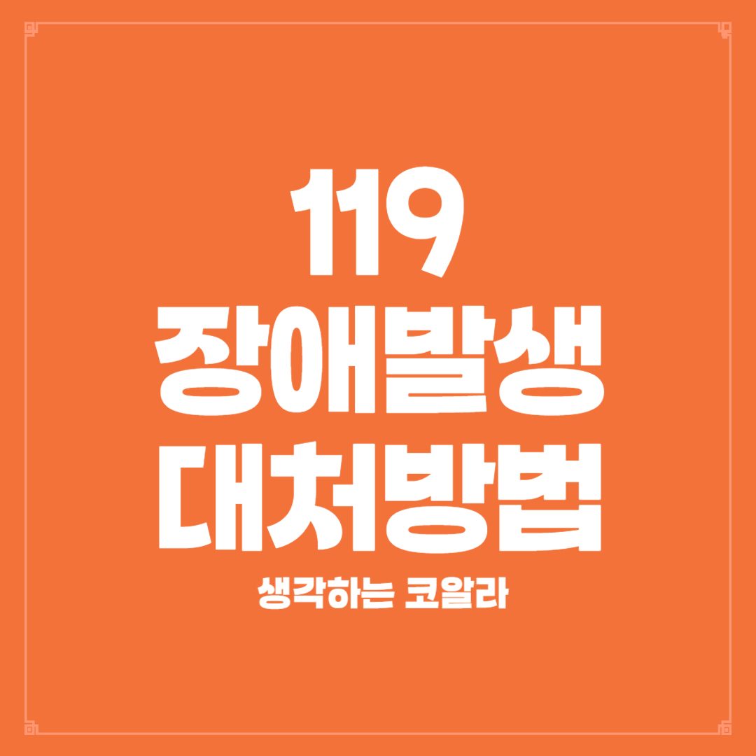 서울 119신고 장애 발생 원인 대처방법 소방청 응급상황