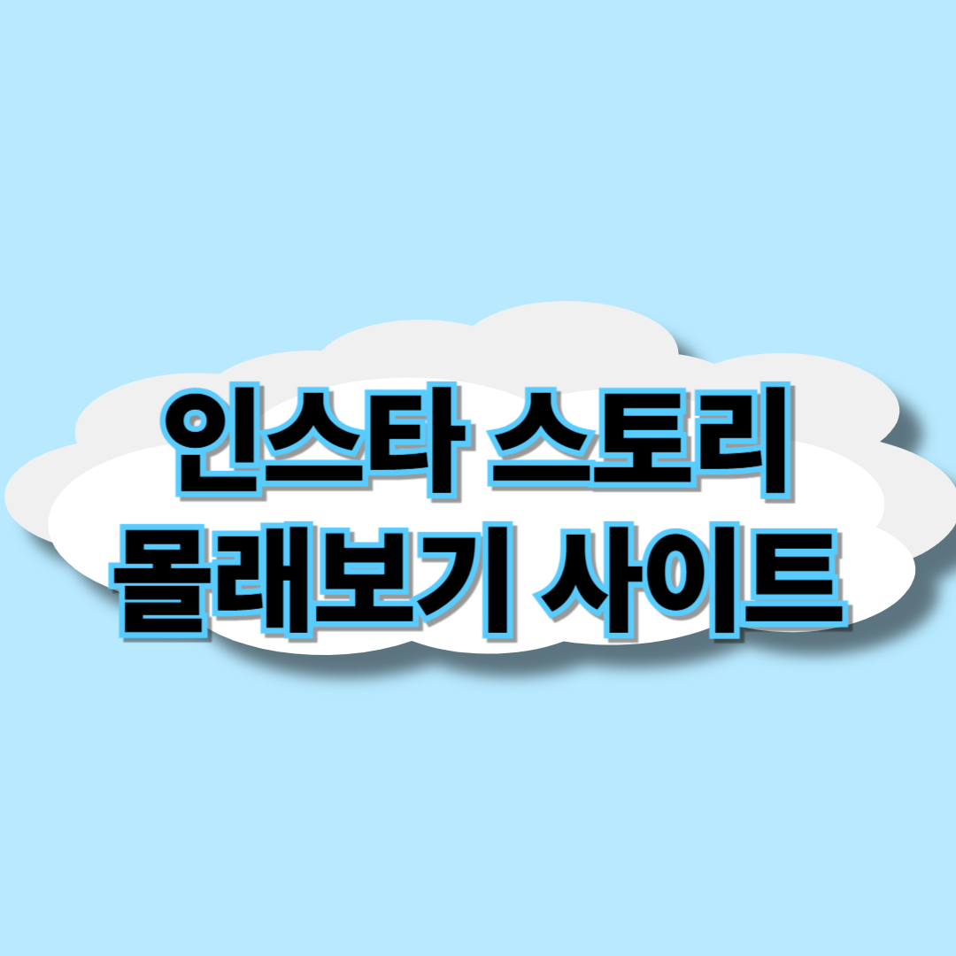 인스타 스토리 몰래보기 사이트