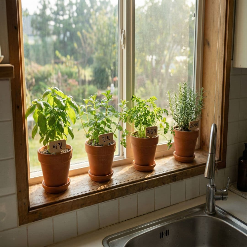 주방 허브 키우기, 요리에 바로 쓰는 실내 텃밭 가꾸기