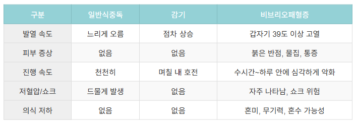 비브리오패혈증의 특징