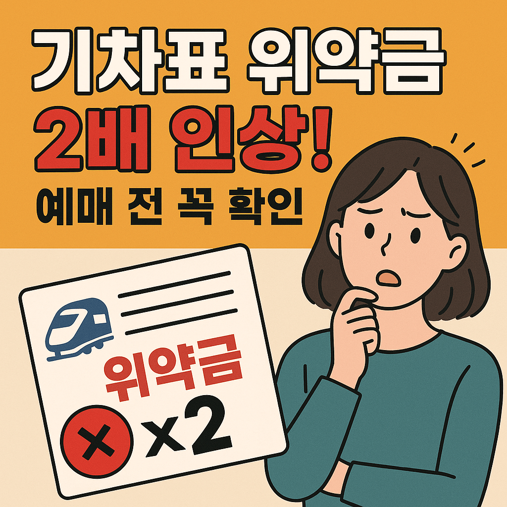 기차표 위약금 2배 인상! 예매 전 꼭 확인