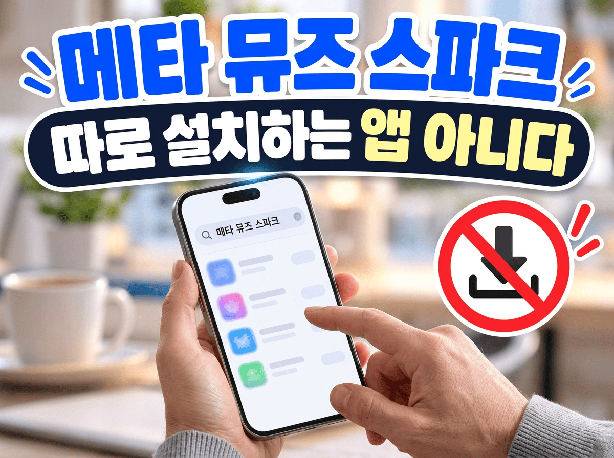메타 뮤즈 스파크가 별도 앱이 아니라는 점을 강조하는 대표 이미지