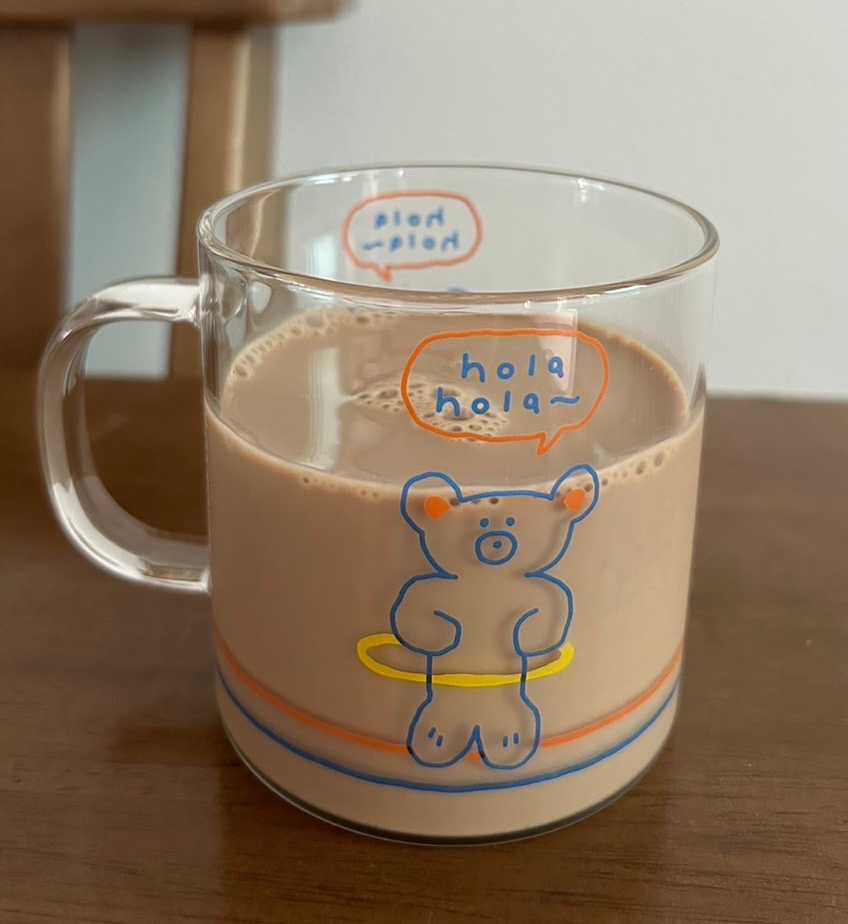 컵에 따른 모습