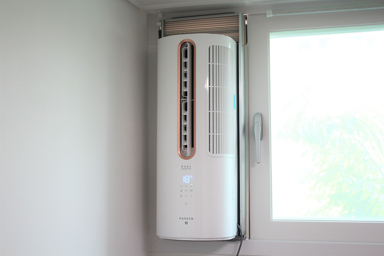 파세코 창문형 에어컨 물빼기 방법