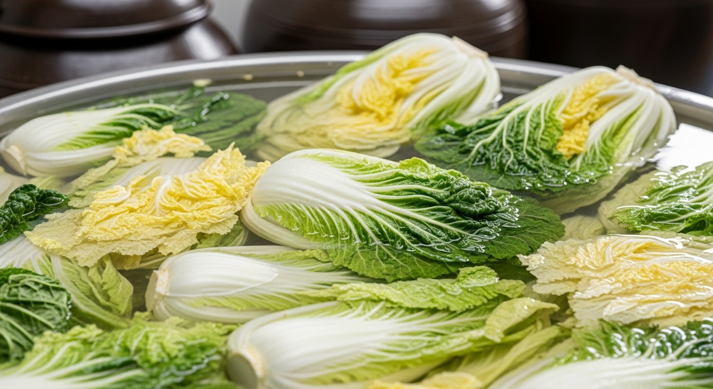  절임배추 물빼는 과정-2 