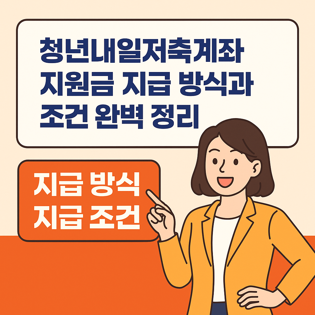 청년내일저축계좌 지원금 지급 방식과 조건 완벽 정리!