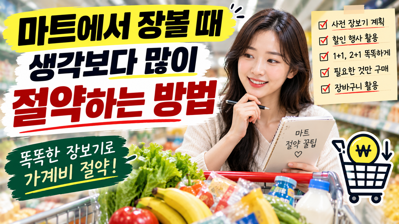 마트에서 생각보다 많이 절약하는 현실적인 장보기 팁 4가지