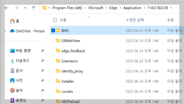 BHO파일-클릭