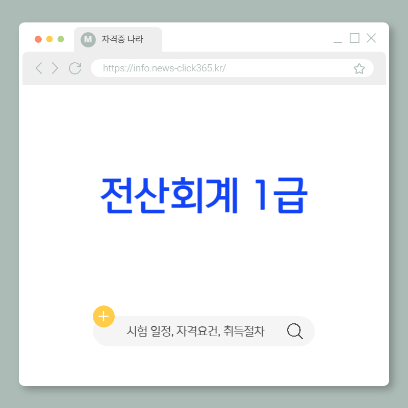 전산회계 1급 [ 시험, 자격요건, 취업, 시험일정 총정리]