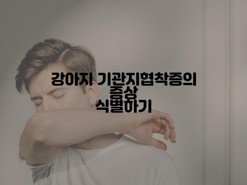 강아지 기관지협착증의 증상 식별하기