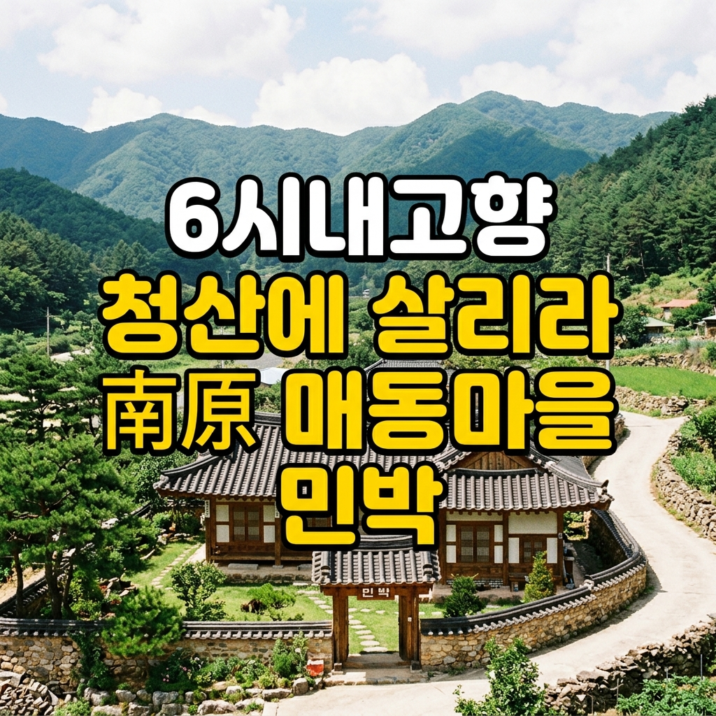 6시내고향 청산에 살리라 남원 매동마을 민박
