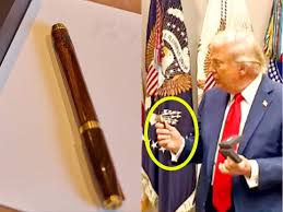 이재명-트럼프 펜 교환