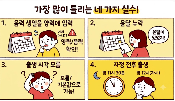 양력 음력 틀리는 지점