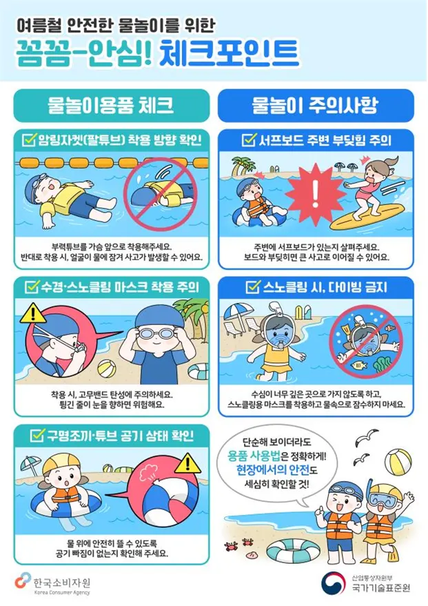 물놀이용품 안전사용 예방을 위한 홍보만화