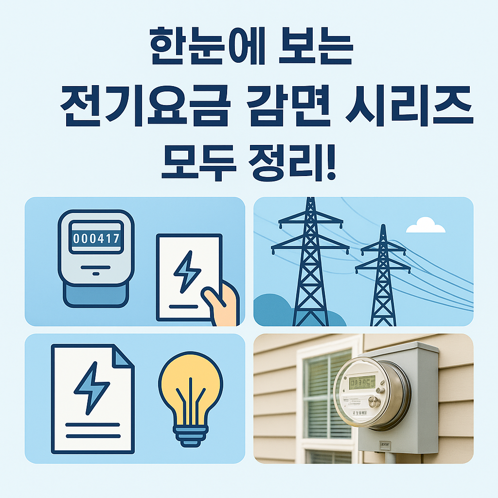 전기요금 감면 혜택 시리즈 모음집