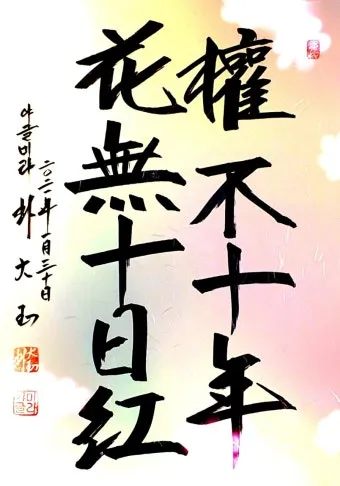 화무십일홍 뜻과 화무십일홍 권불십년 花無十日紅 자료집_9