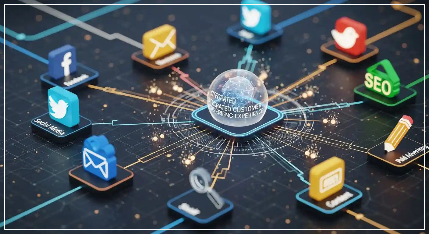 <img src="digital_marketing_channel_integrated_customer_experience.webp" alt="디지털 마케팅 채널 운영 철학을 인포그래픽으로 표현하여 고객 경험의 연결성과 통합된 흐름을 강조하는 이미지 입니다">