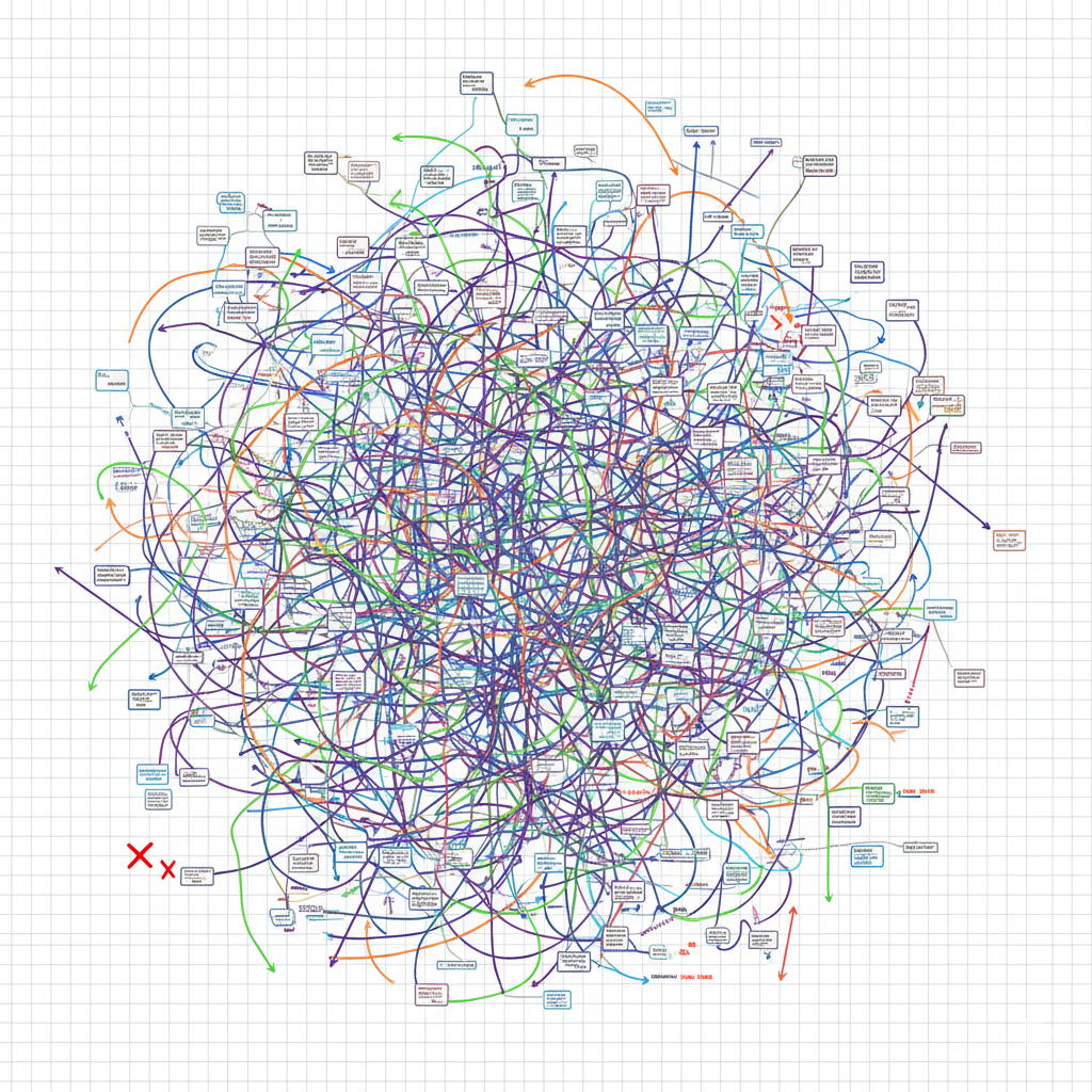 사용자가 이해하기 어려운 복잡한 확률형 아이템 구조 도표
