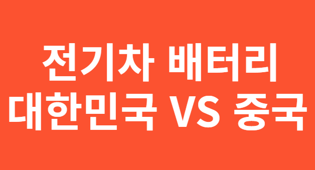 전기차 배터리 대한민국 vs 중국 경쟁구도 분석