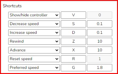 속도조절-특수키-목록