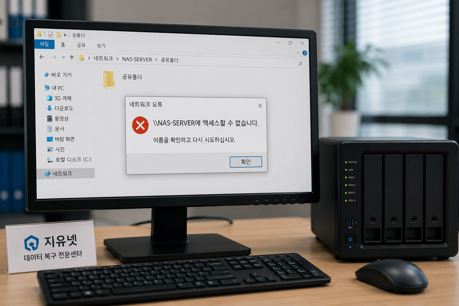 성남 분당 NAS 데이터 복구, 공유폴더 접속 불가 증상부터 확인하기