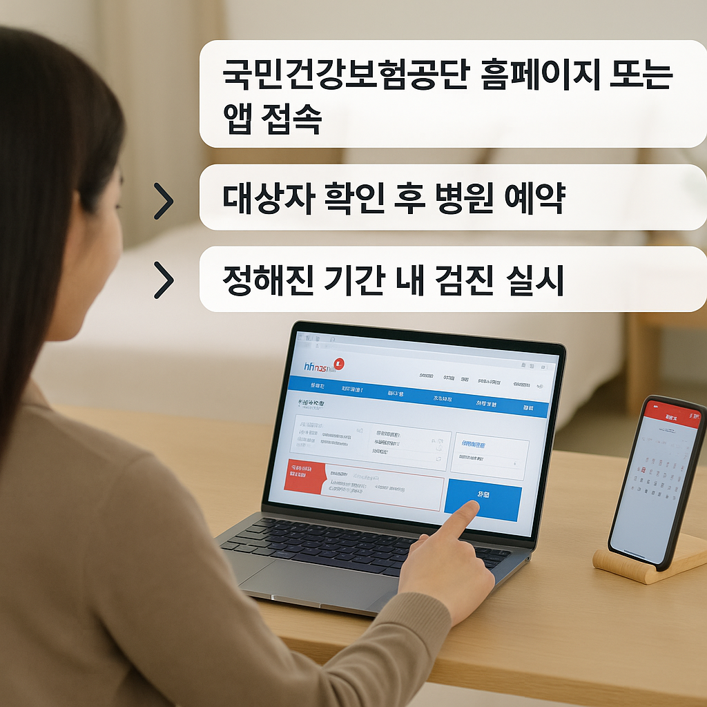 무료 검진 신청 절차 내용