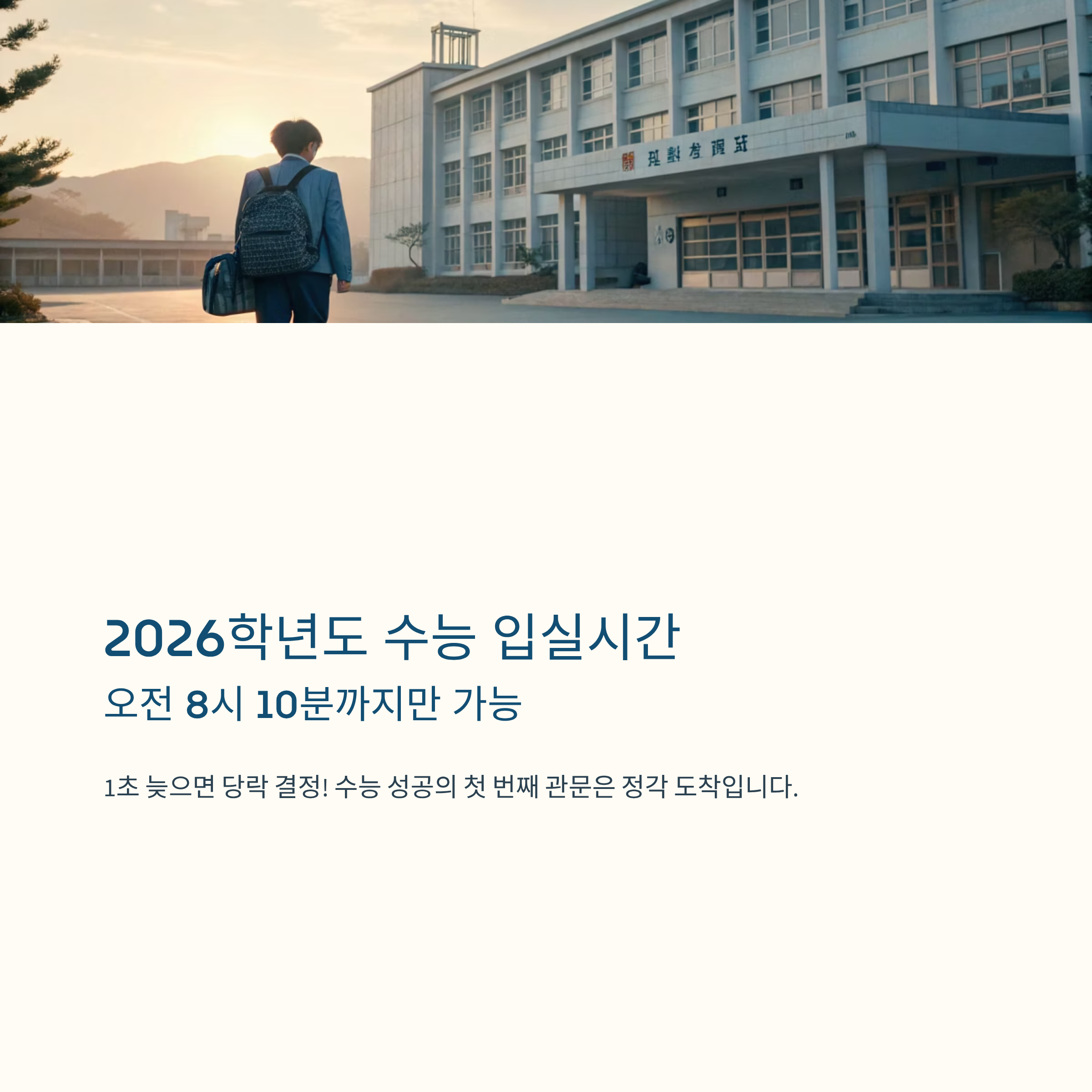 수능 입실시간 알아보기