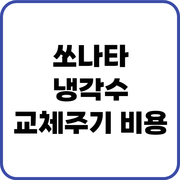 쏘나타 냉각수