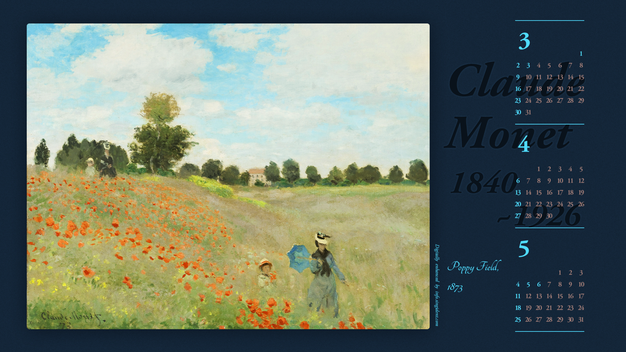 03 양귀비 들판 B - 2025년4월 노트북배경화면