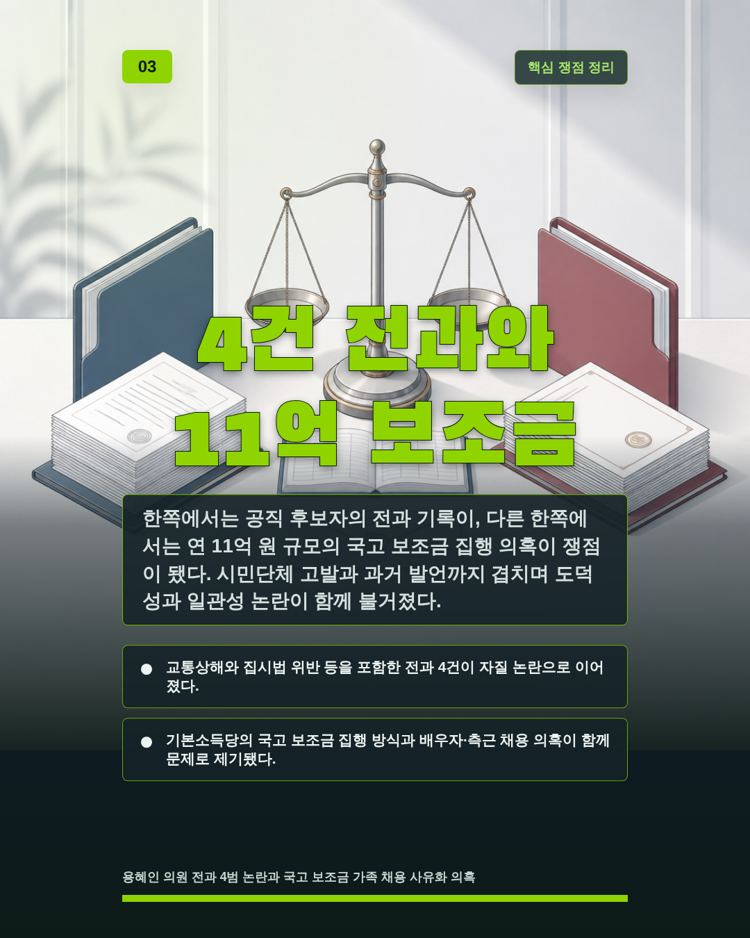 4건 전과와 11억 보조금