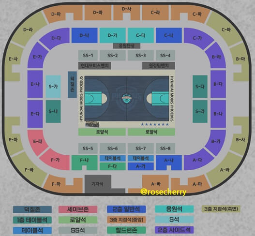 울산현대모비스-프로농구-울산동천체육관-좌석배치도