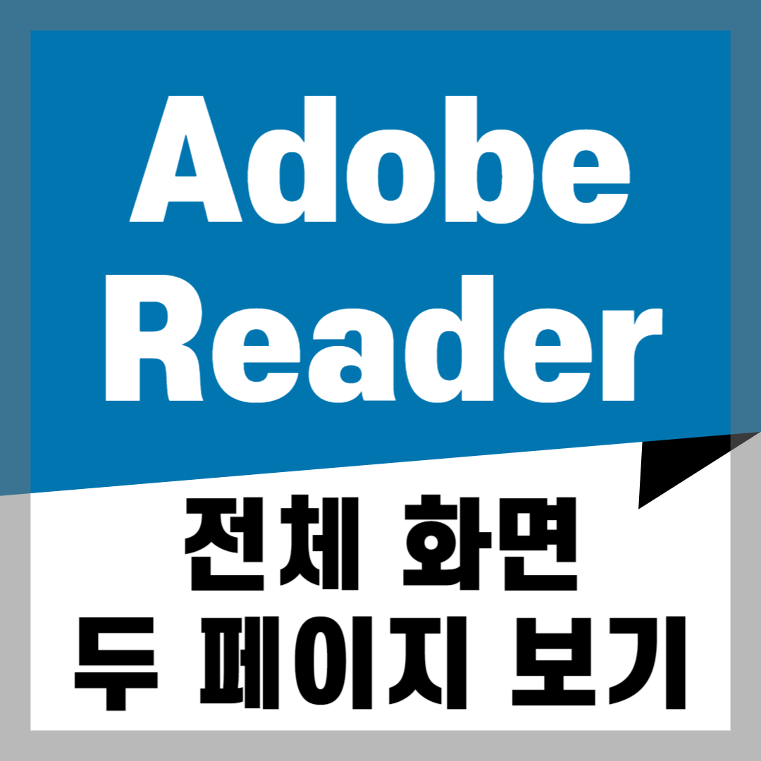Adobe reader 전체 화면 두 페이지 보기 tip