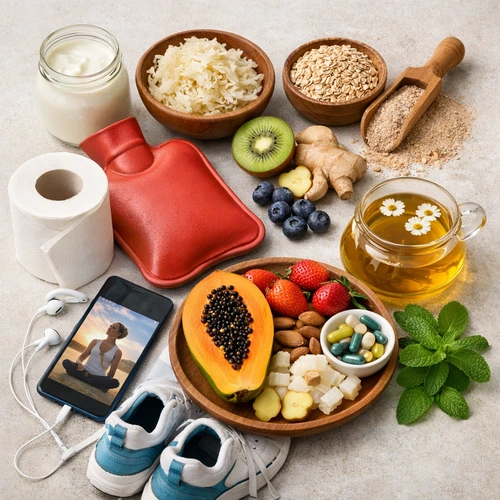 편안한 소화를 상징한 장면