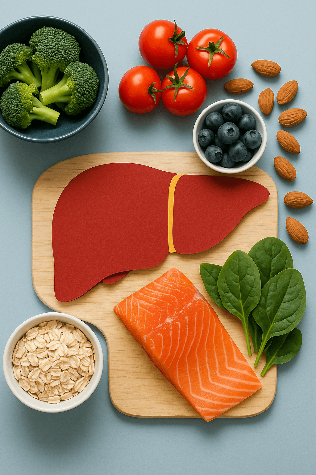 지방간의 원인을 제거해서 건강한 간을 찾는 이미지