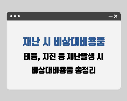 비상대비용품