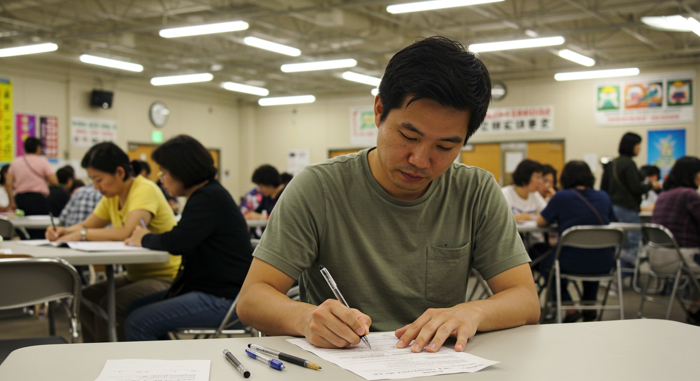 주민센터에서 서류작성